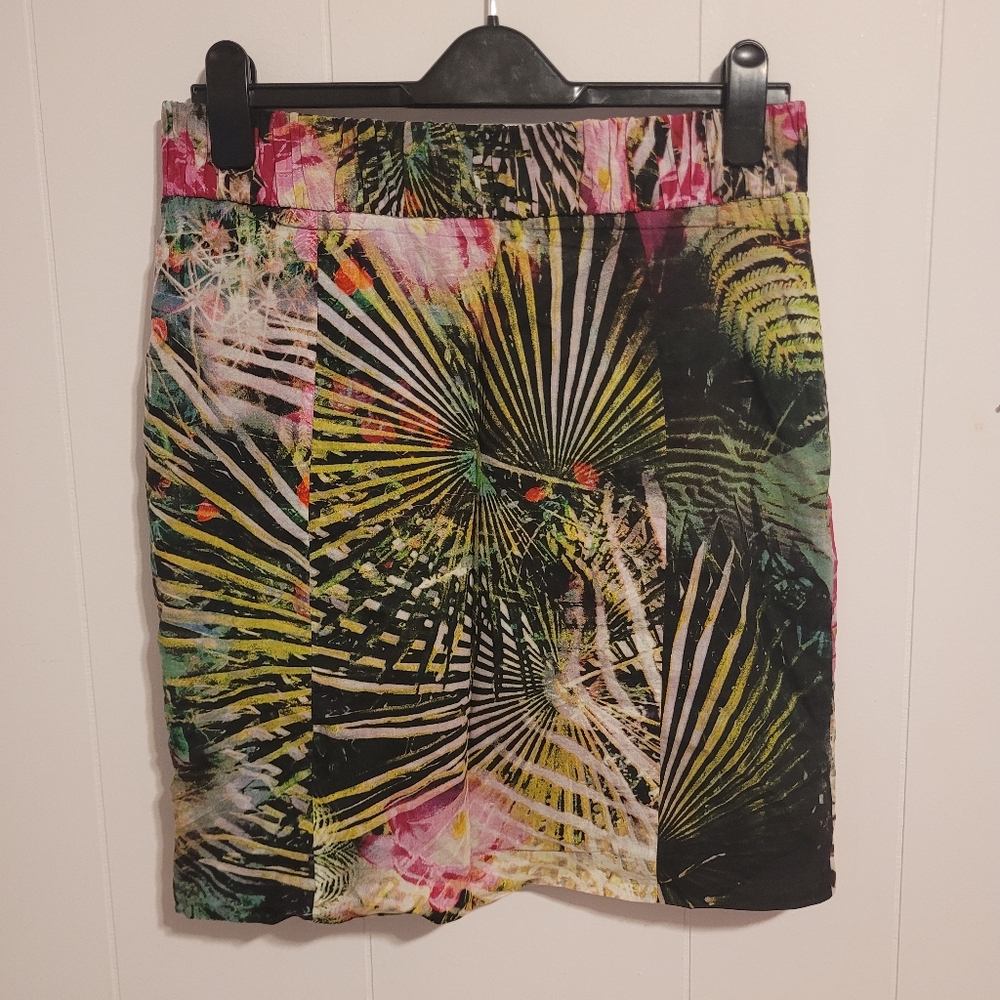 Mario Serrani Floral Cotton Skirt